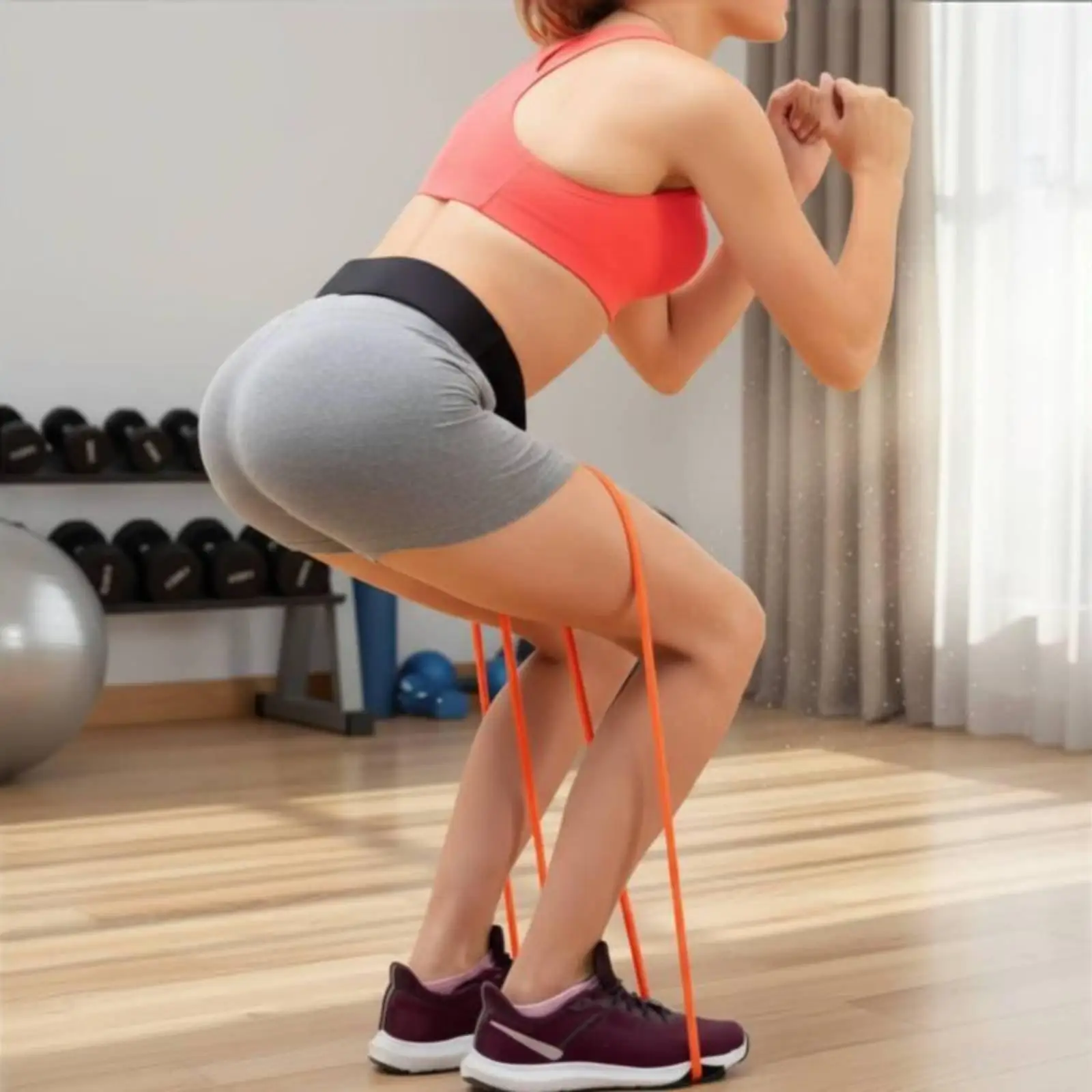Waist Belt Leg Portable Leg Training Straps with Ankle Cuffs Customizable Fit