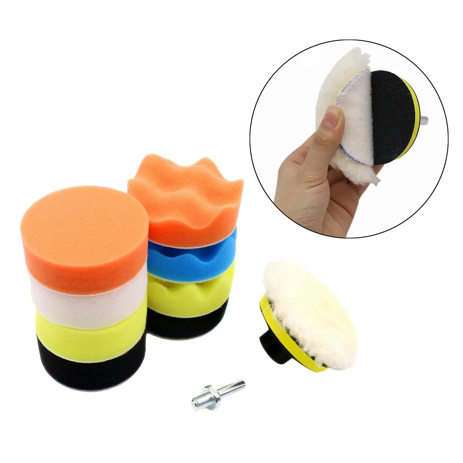 3 "/4"/5 "الشمع التلقائي تلميع برتقالي التلميع الإسفنج منصات عدة سيارة الملمع 3 بوصة