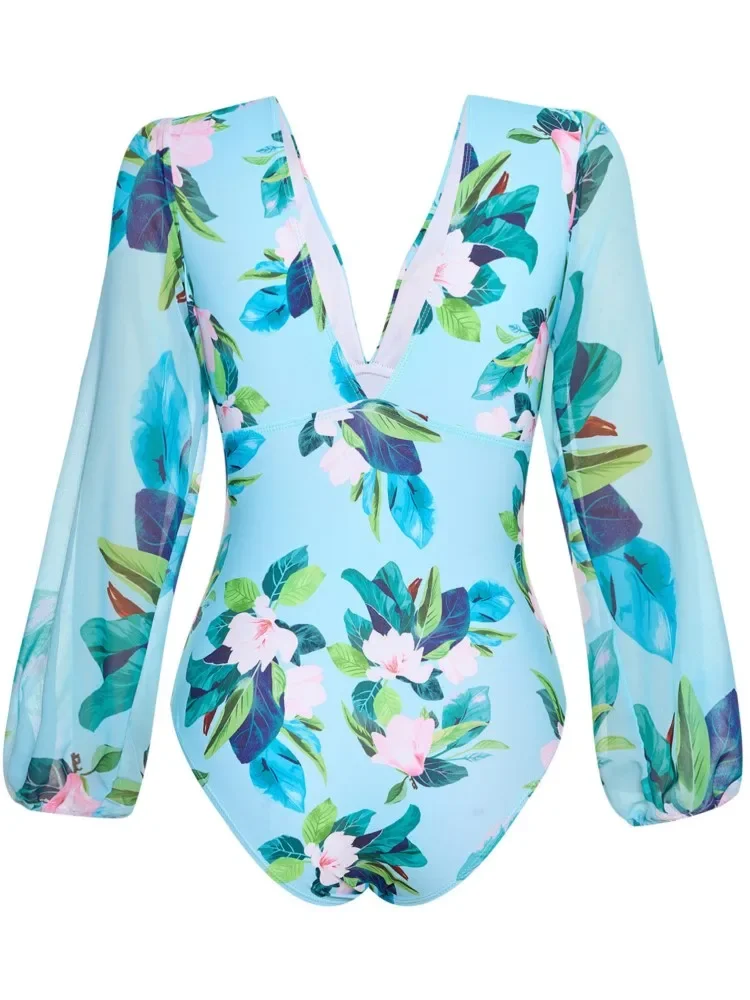 Retro สีชมพูการจับคู่สีพิมพ์ One-piece ชุดว่ายน้ําเซ็กซี่ชุดว่ายน้ําชายหาดแฟชั่นสายคล้องคอเสื้อ Pre-ขายใหม่ 2025