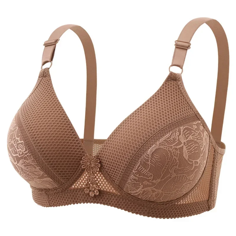 Sexy 36-42 BC Plus Size Bras for Women's Underwear Push Up Lace Floral Padded Bralette Top Large Siz