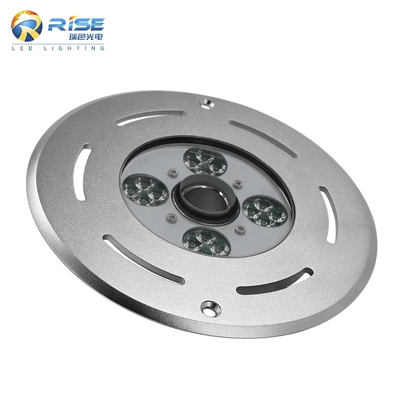 Outdoor IP68 RGB 12/24V DMX Underwater Light Water Swimming Pool LED Ring Lamp Fountain Nozzle Lights Garden Waterfall Landscape