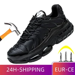 New Men Safety Shoes Anti-smash Anti-puncture Work Shoes Breathable Lightweight Work Sneakers Indestructible Women Shoes Boots