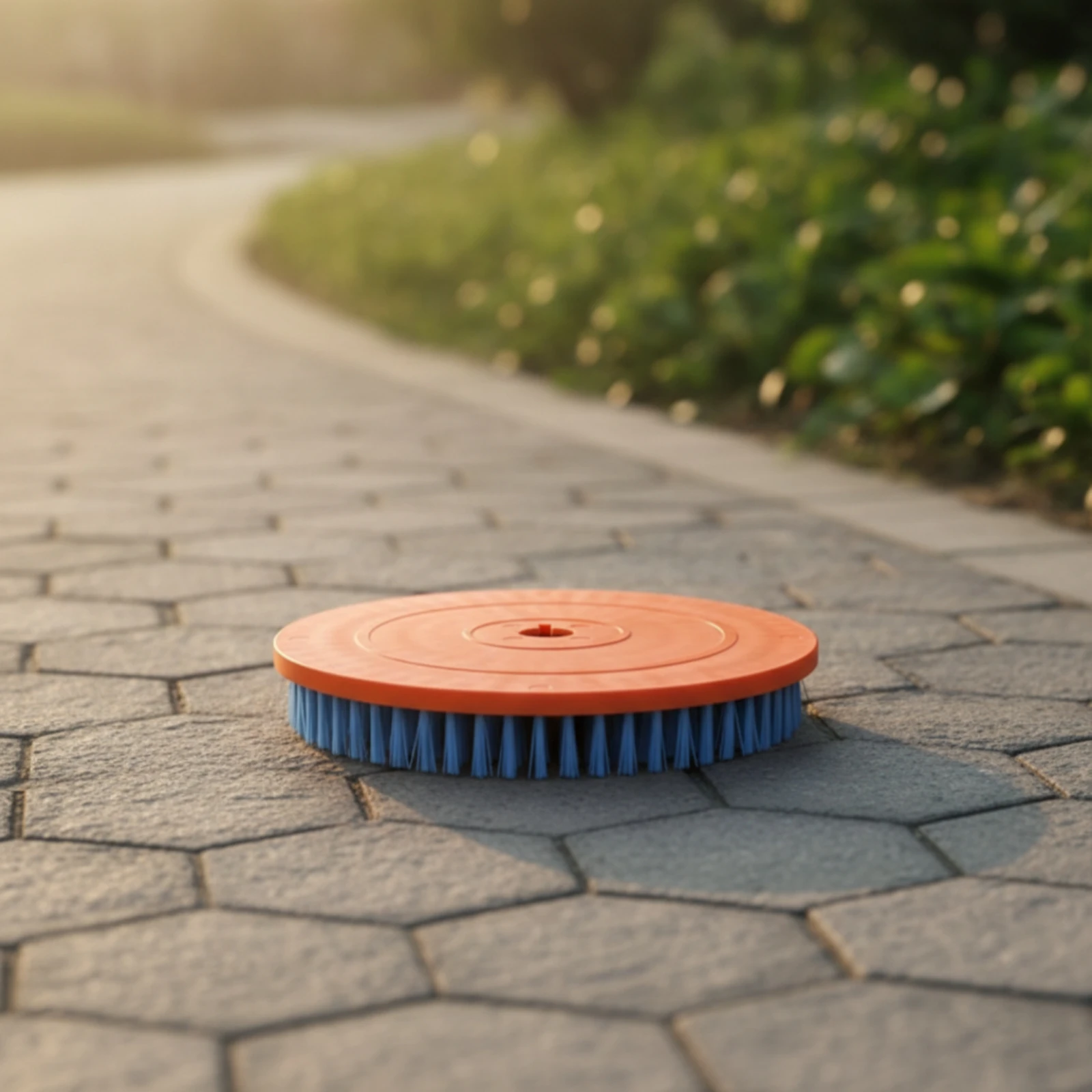 Scrub Brush Attachment Heavy-Duty Floor Brush Plate Compatible Dense for Road Cleaning, Courtyard