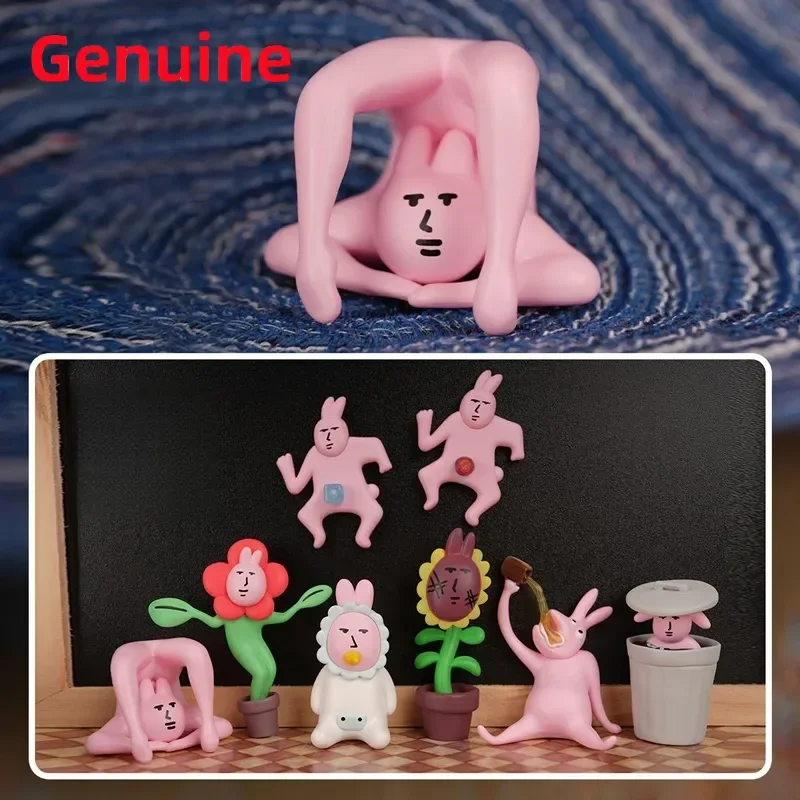 

Оригинальный Plzdot Pink Rabbit Abstract Series, мини-слепая коробка ручной работы, загадочная коробка, декор, креативная милая игрушка, аниме, подарок для детей