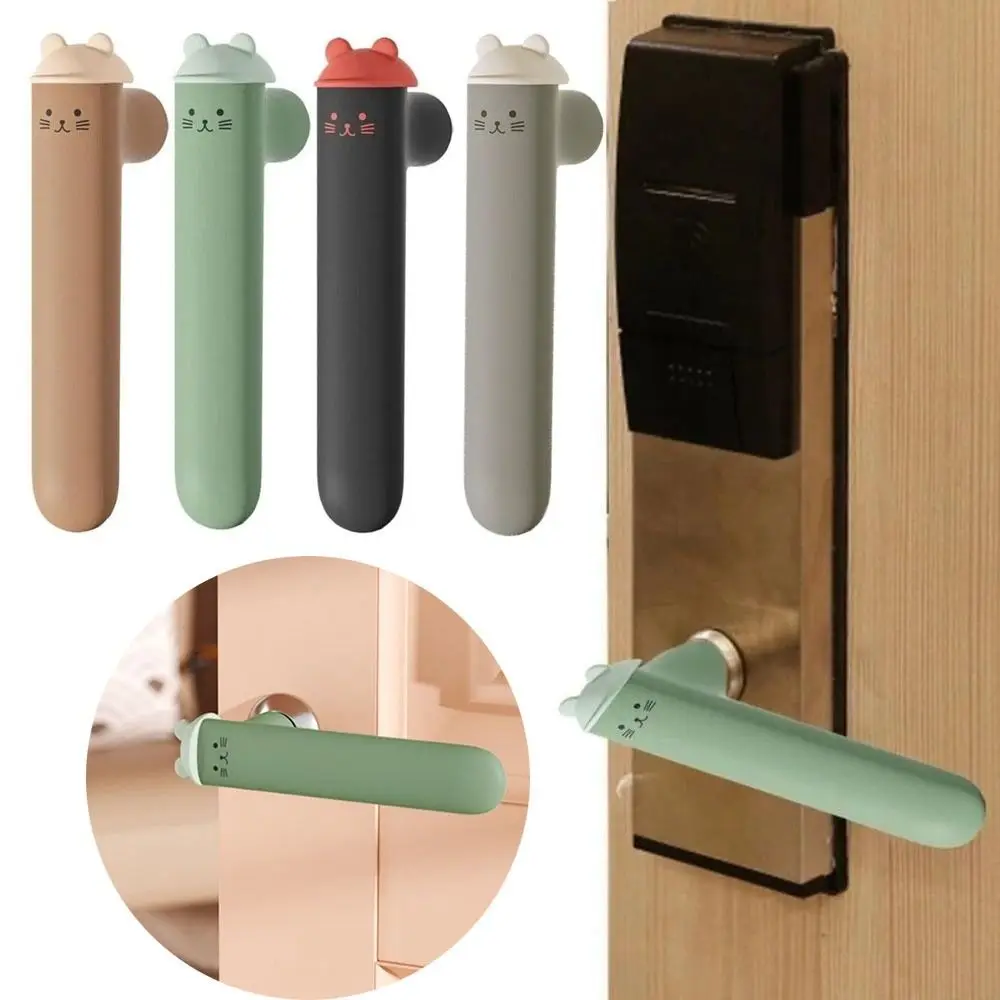 Silicone Door Knob Cover New Cat Shape Anti-collision Door Handle Cover Baby Safety Cold-proof Protective Pad Door Handle