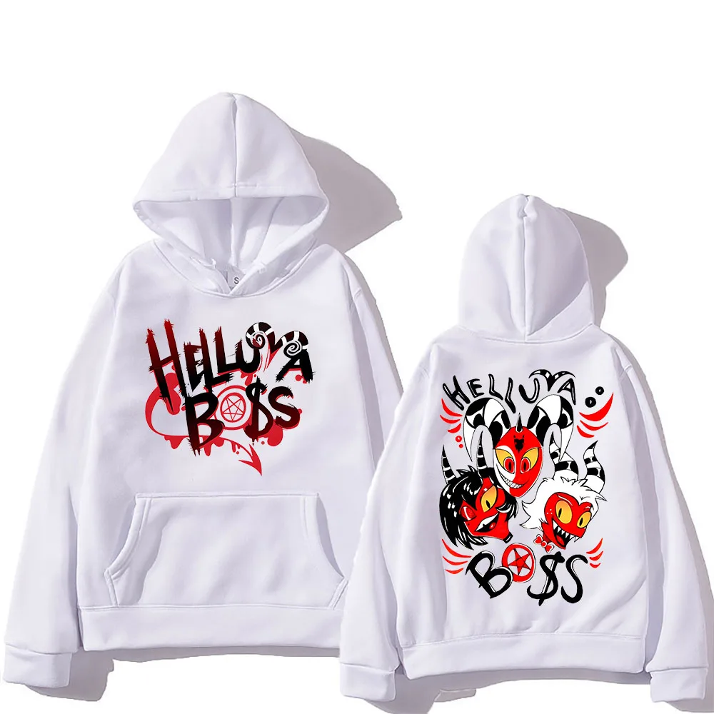 Helluva Boss Hooded Anime Print Cartoon Comfortable Sweatshirts Long-sleeved Harajuku Kawaii Clothes Sudaderas Cute Fleece Hoody