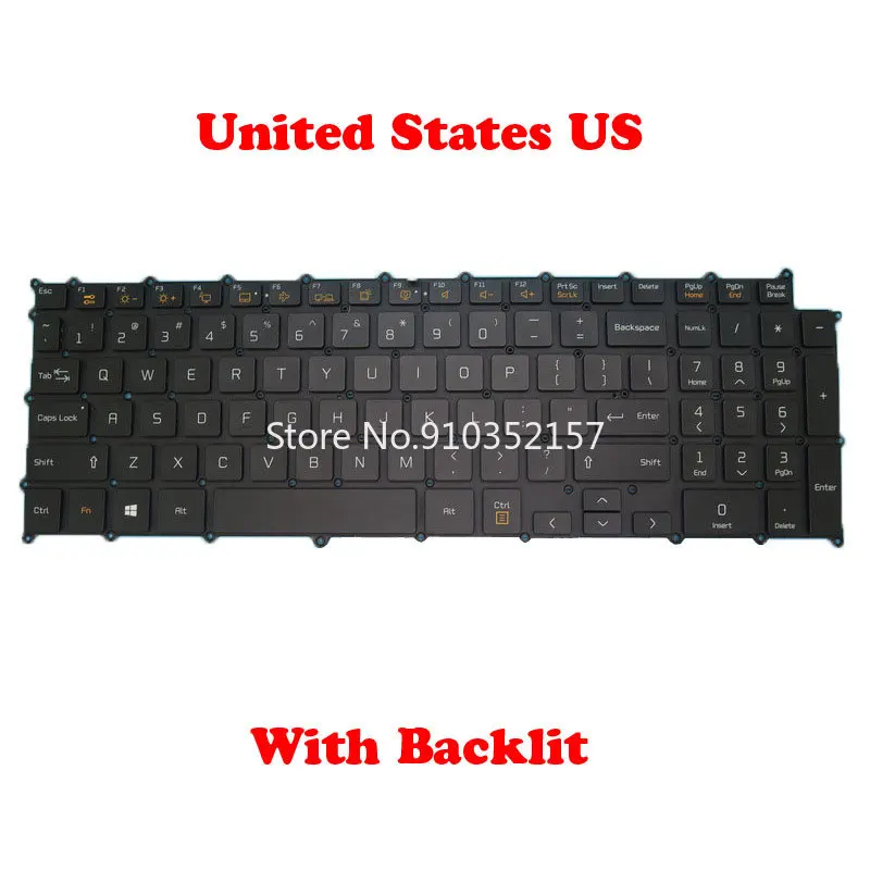 

US GR IT BR UK JP KR PO SP Backlit Keyboard For LG 17Z90N 17Z90N-V 17Z90N-N 17Z90N-R Italy Germa Brazil English Korean Spanish