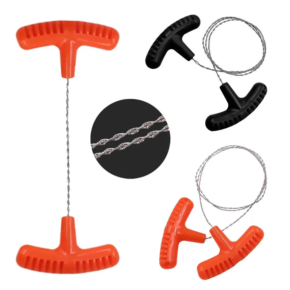 Emergency Survival Wire Saw 70cm - Handheld Pocket String Saw, Lightweight Chain Saw for Camping Hunting Wood Cutting