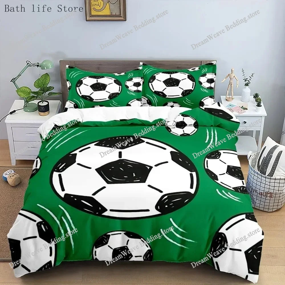 

Cool Football Soccer 3D Bedding Set Duvet Cover Pillowcases Comforter Room Decor for Boys Gift Twin Queen King Size Home Decor
