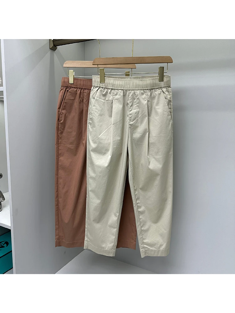 

Loose Wide Leg Carrot Pants Nine Points Casual Pants Spring Summer Men's Single Cabinet Youthful Vitali Sle Cotton Blend