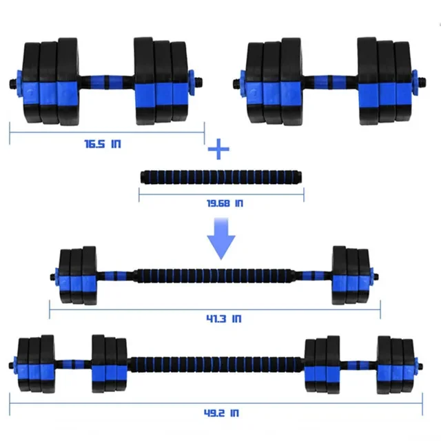 

Adjustable Dumbbell Set With Connector, Non-Rolling Dumbbells Weights Set For Home Gym, Barbells Weights