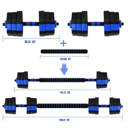 Adjustable Dumbbell Set With Connector, Non-Rolling Dumbbells Weights Set For Home Gym, Barbells Weights