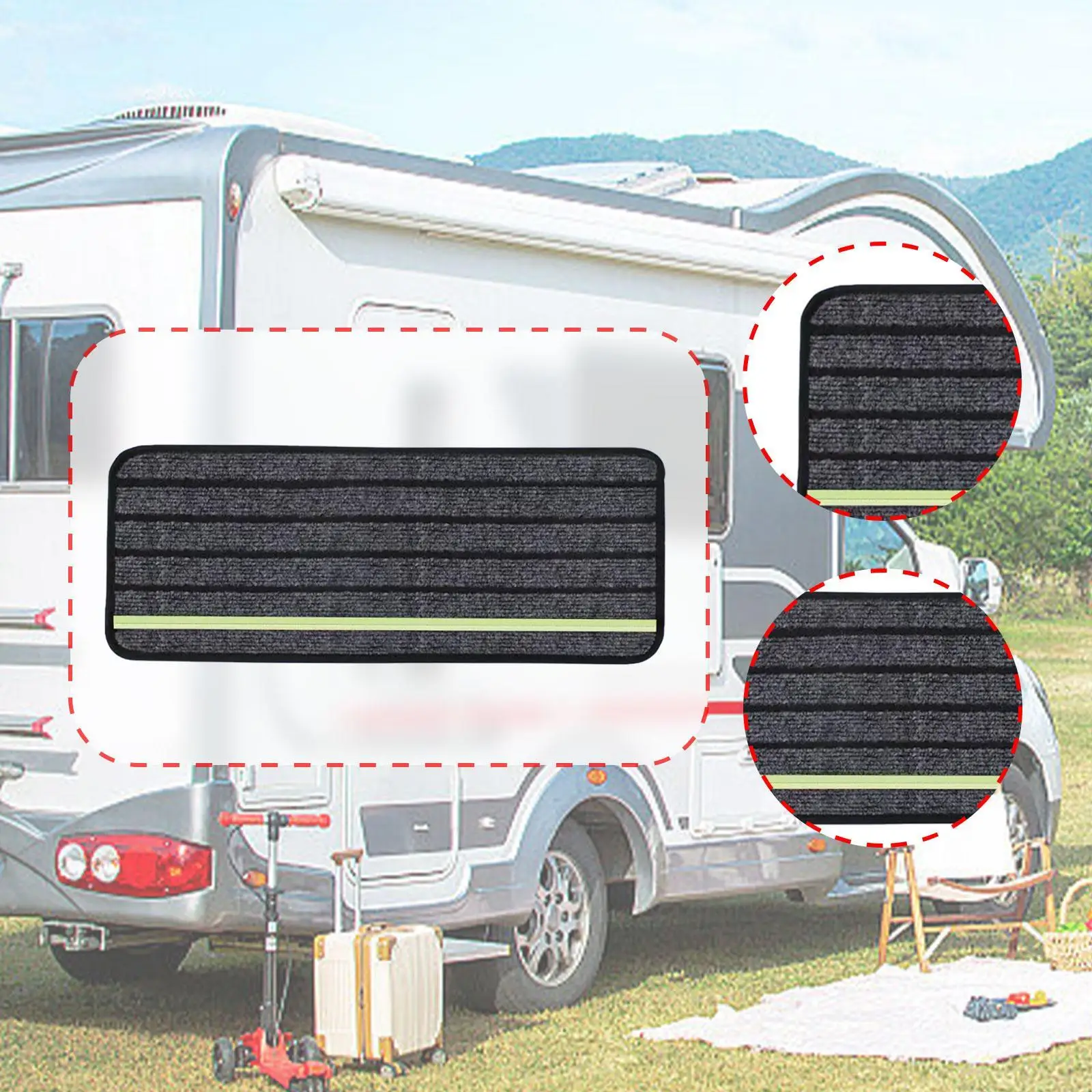 

RV Step Cover Anti Slip Mat Easy to Clean Comfortable Sturdy