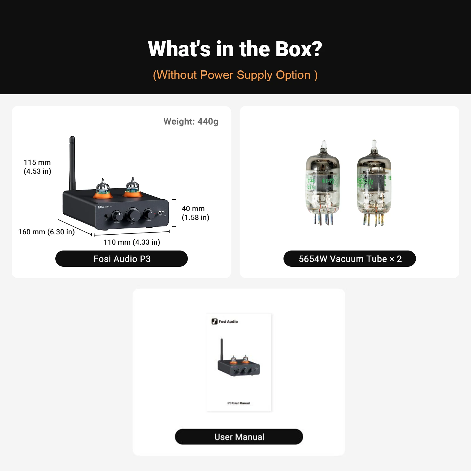 Fosi Audio P3 Bluetooth Buis Versterker Hifi Stereo Voorversterker Ventiel Vacuüm Met Treble & Basklankregeling Met V3 - afbeelding 1