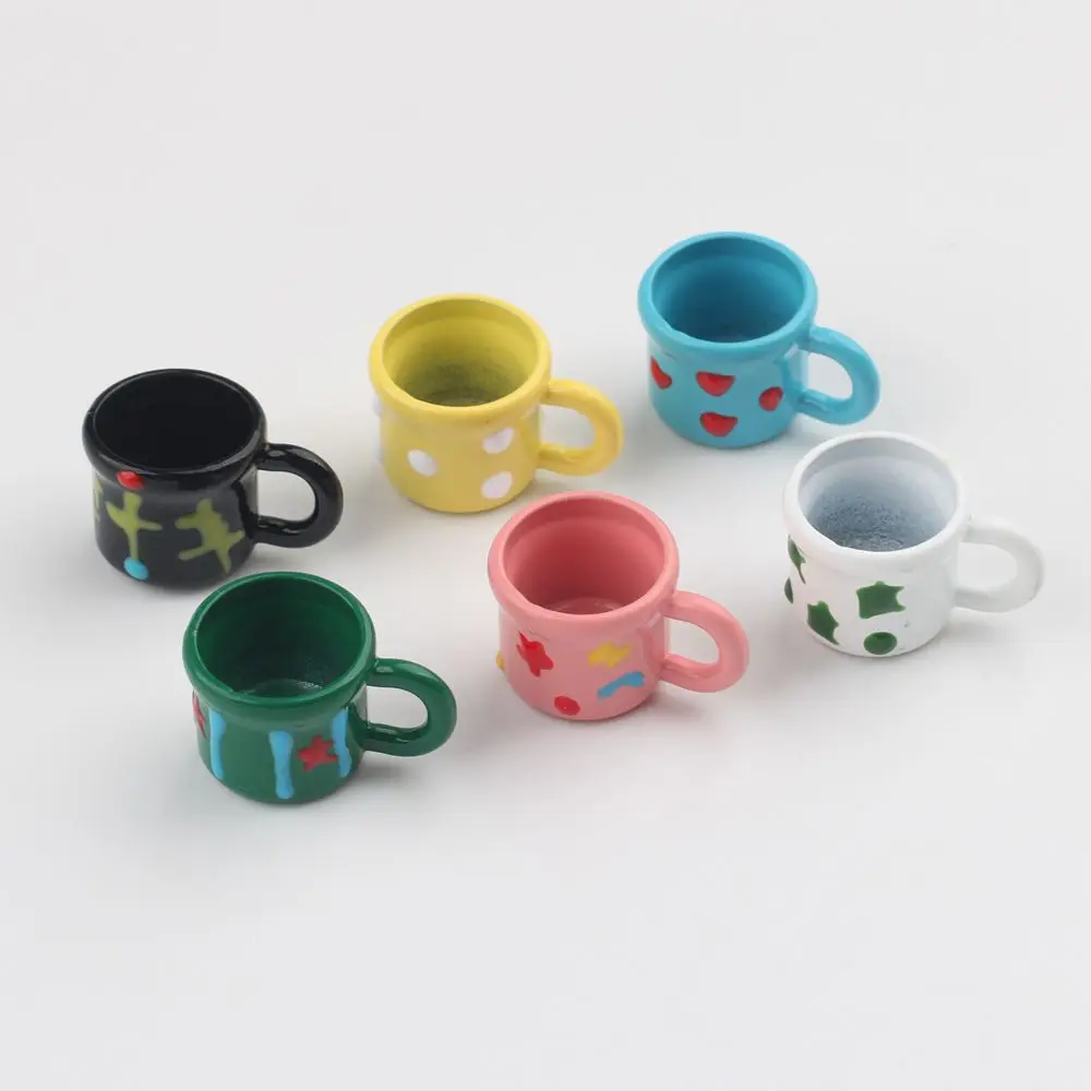 14pcs Brief Alloy Spray-painted Droplet Oil Graffiti Water Cup Pendant jewelry accessory For Charm Necklace