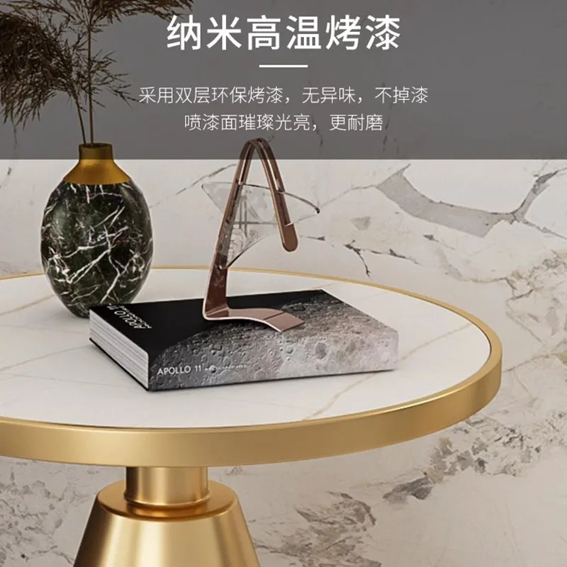 Luxury Modern Coffee Table Metal Round Small Nordic Minimalist Tea Side Table Space Savin Center Couchtisch Patio Furniture image 6