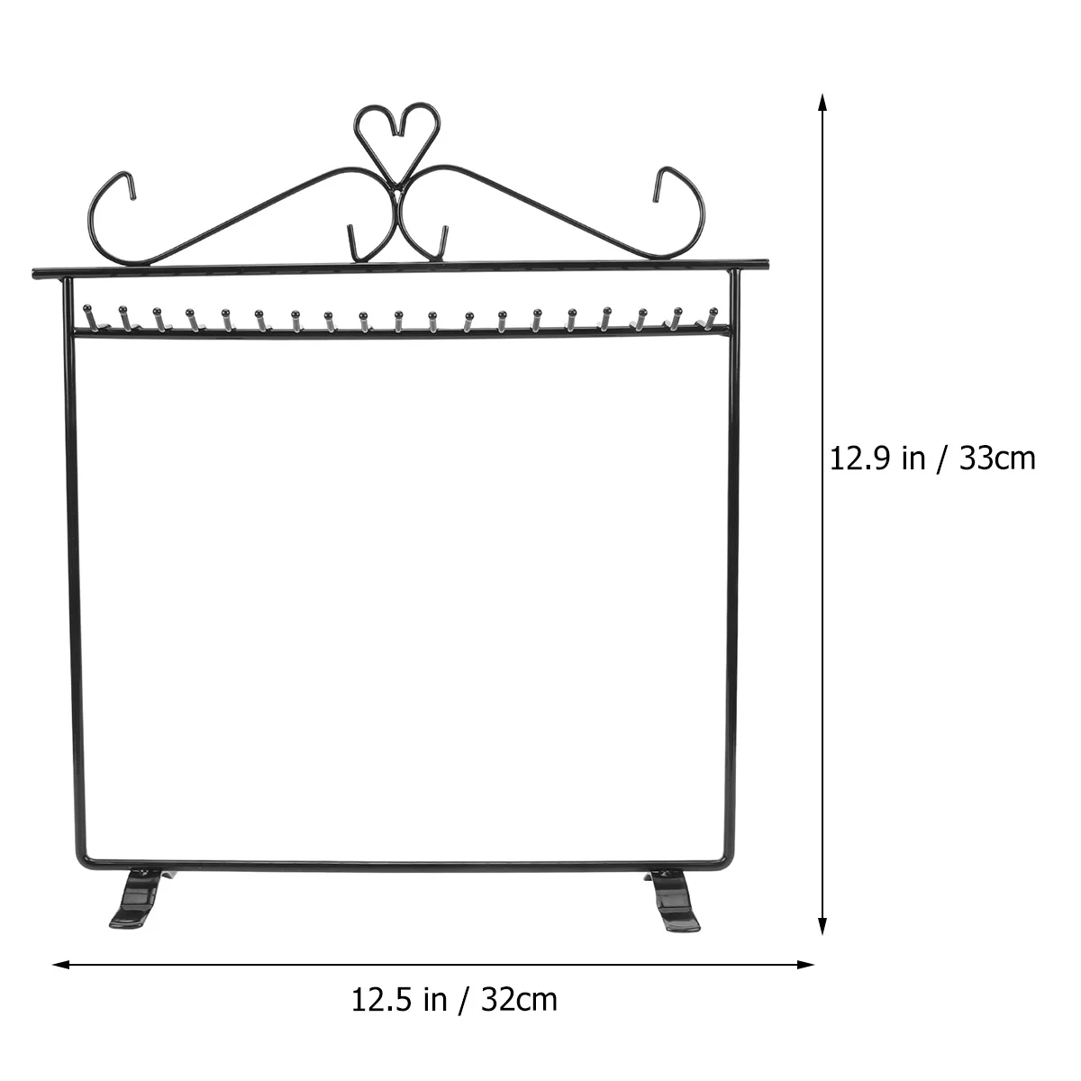 1Pcs Metal Jewelry Display Stand Black Practical Necklace Bracelet Rack for Retail Show Organizer Jewelry Display
