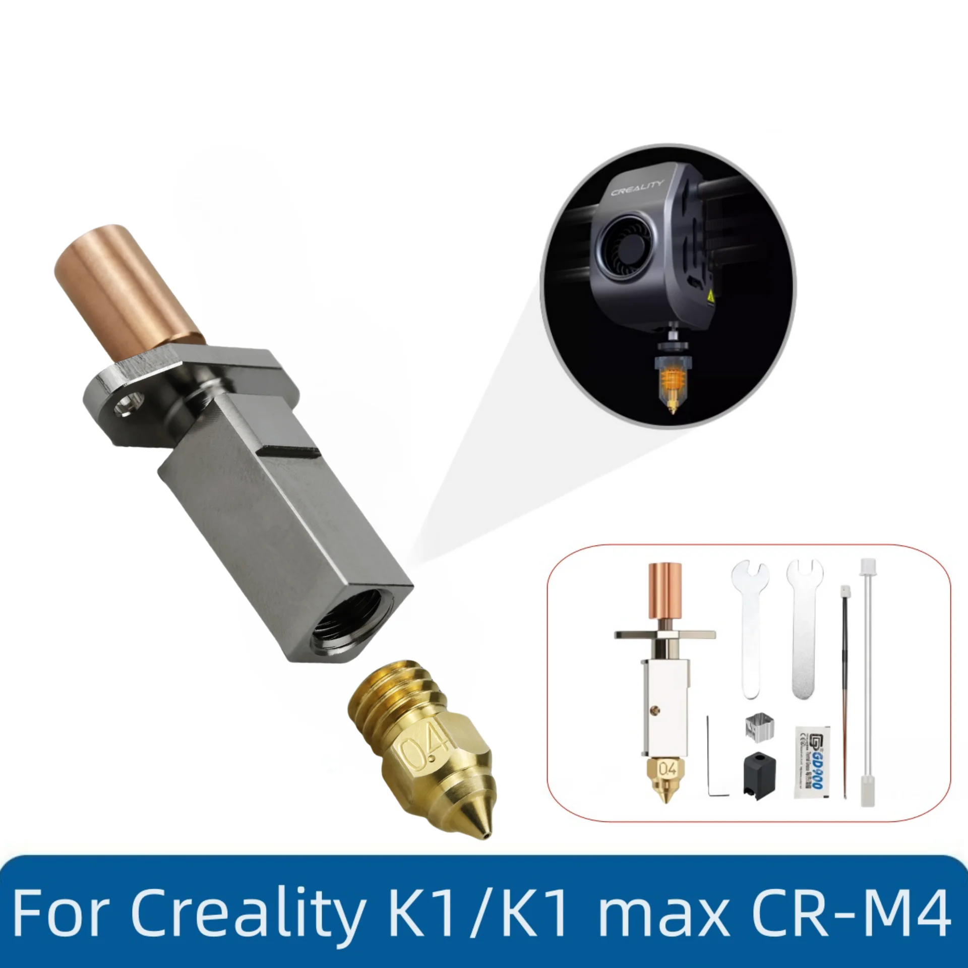 

Обновленный комплект K1 для Creality Hotend Ender-3 v3 KE/CR-M4/K1/K1 Max, аксессуар для нагревательного блока 3D-принтера