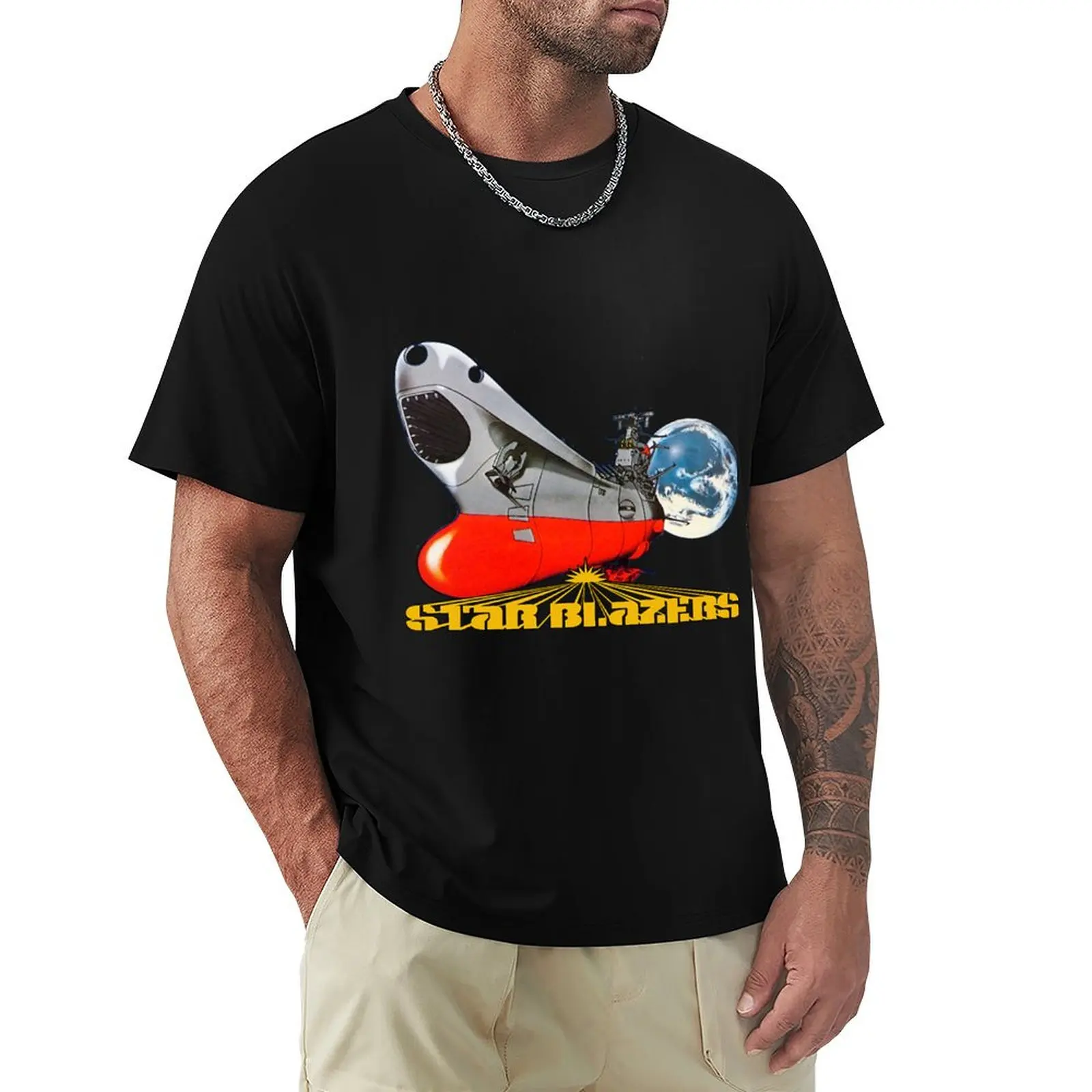 

Star Blazers T-Shirt T-Shirt valentines boutique clothes summer tops cute tops graphic t shirt vintage oversized t shirt men