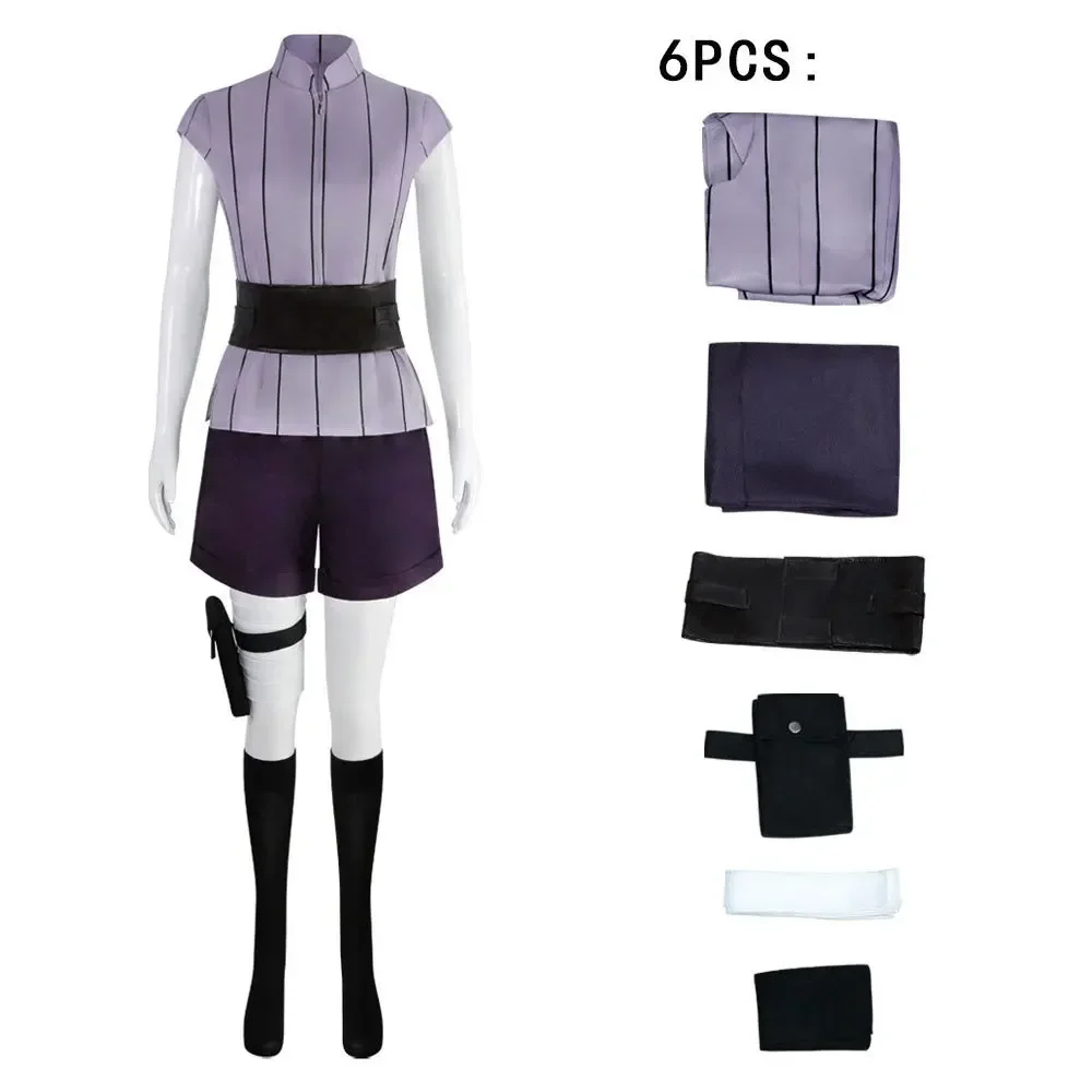 

Hyuga Hinata Cosplay Costume perruque femmes tenues Halloween carnaval fête Costume Hyuuga Ninja Cosplayer violet longue perru