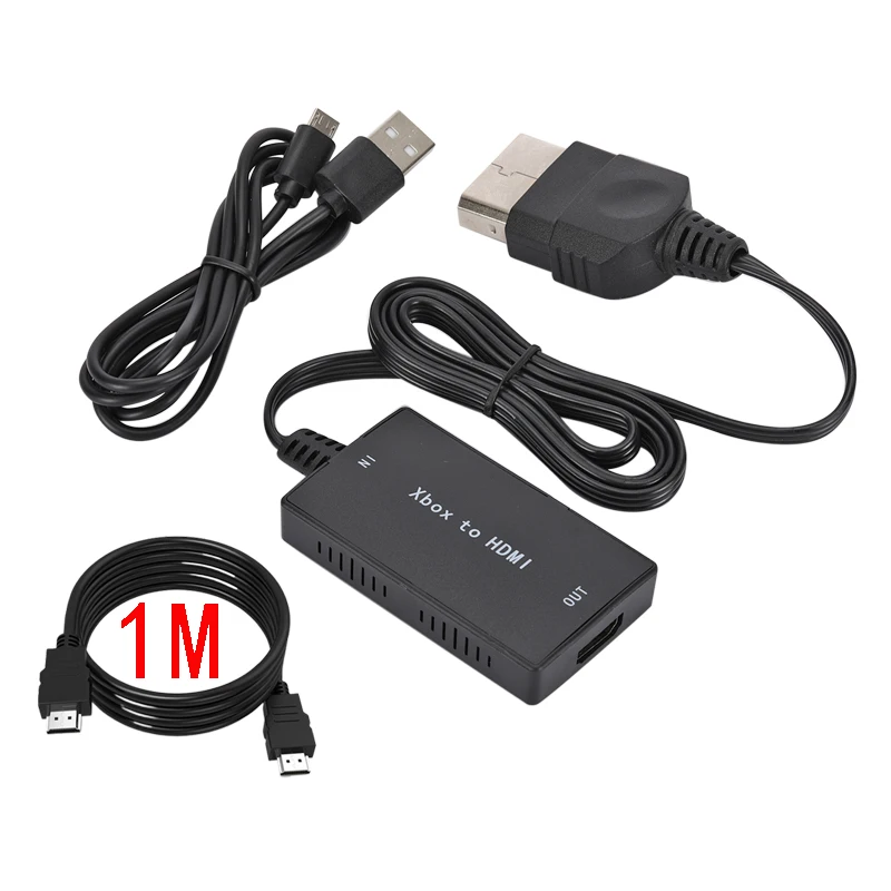 GRWIBEOU adapter kompatybilny z Xbox na HDMI plus kabel kompatybilny z 1m HD ma zastosowanie do oryginalnego Xbox, obsługującego 1080P/720P