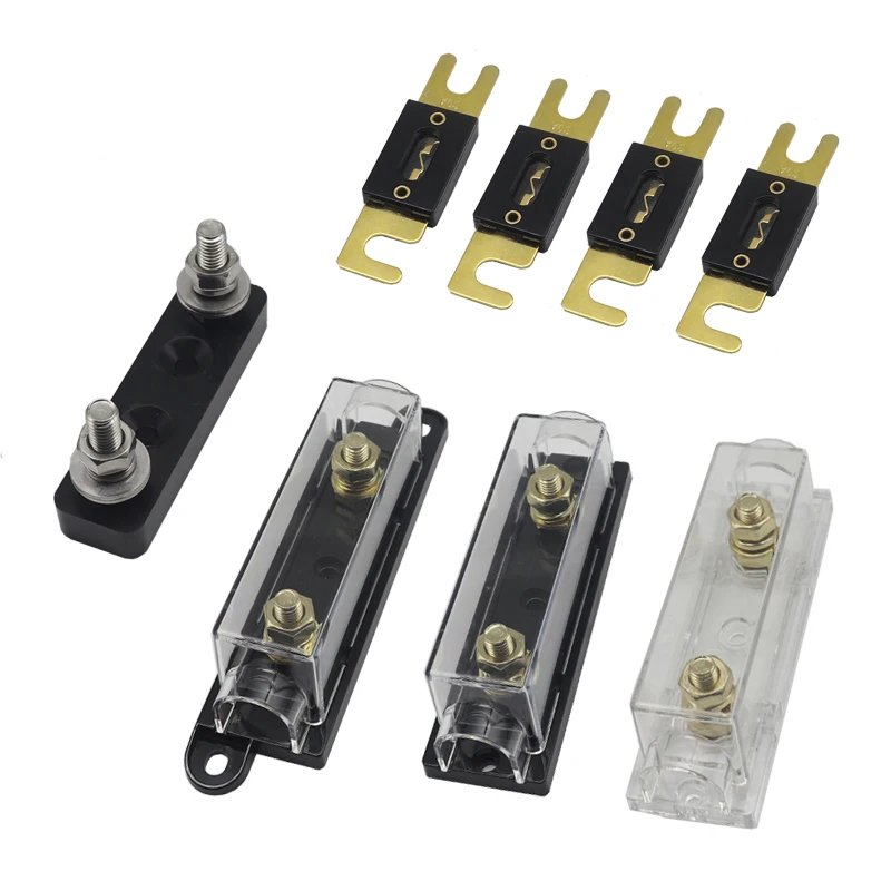 【1Set】ANL Fuse 30A-80A 100A 120A-450A 500A AMP ANS Fuse Holder Bolt-on Fuse Automotive Fuse Holders Fusible Link With Fuse