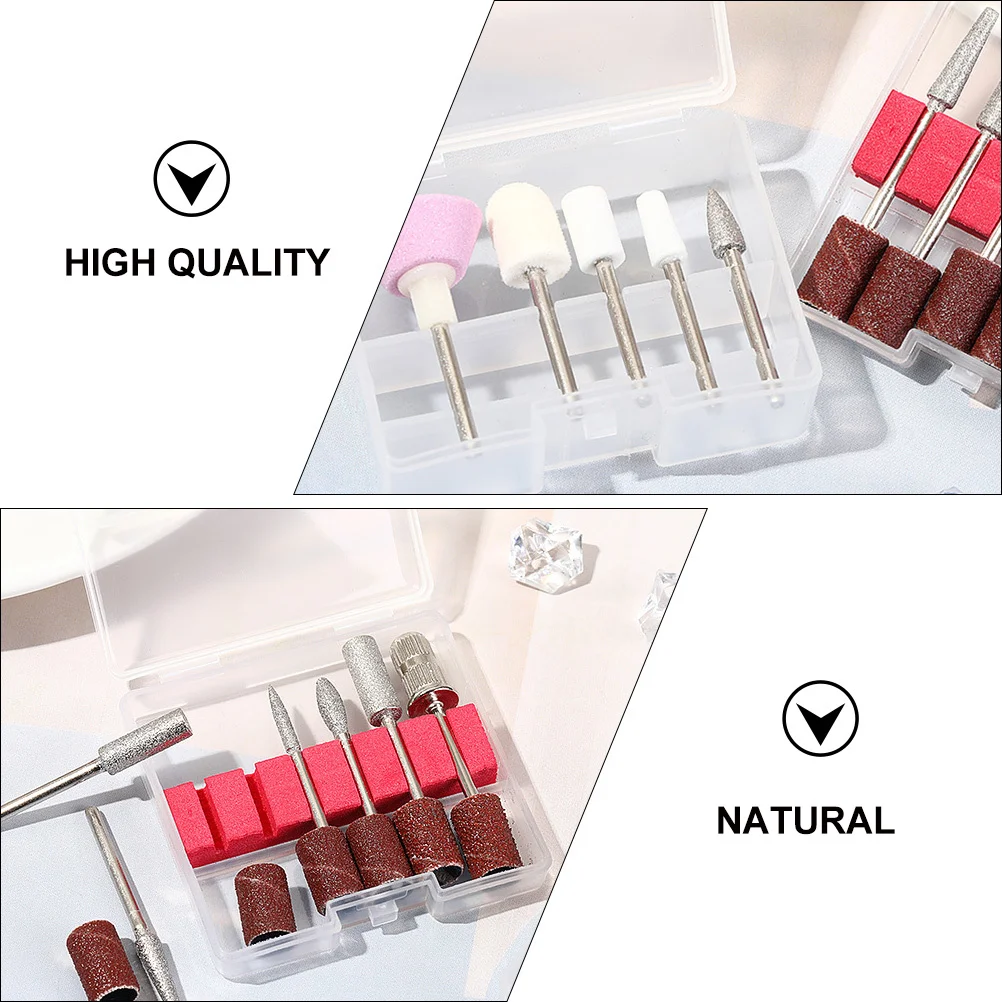 Tête de lime de manucure à cônes ronds pour le soin des cuticules, accessoires de forage de nettoyage de vernis à ongles, 11 pièces