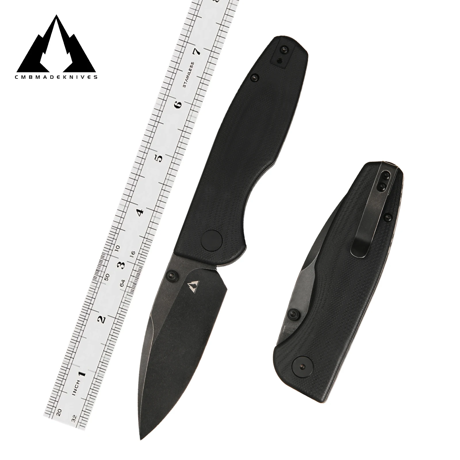 

CMBMADEKNIVES Predator G10 Handle 14C28N Steel Blade Pocket Folding Tactical Survival Camping Outdoors Knife EDC CMB-08BB