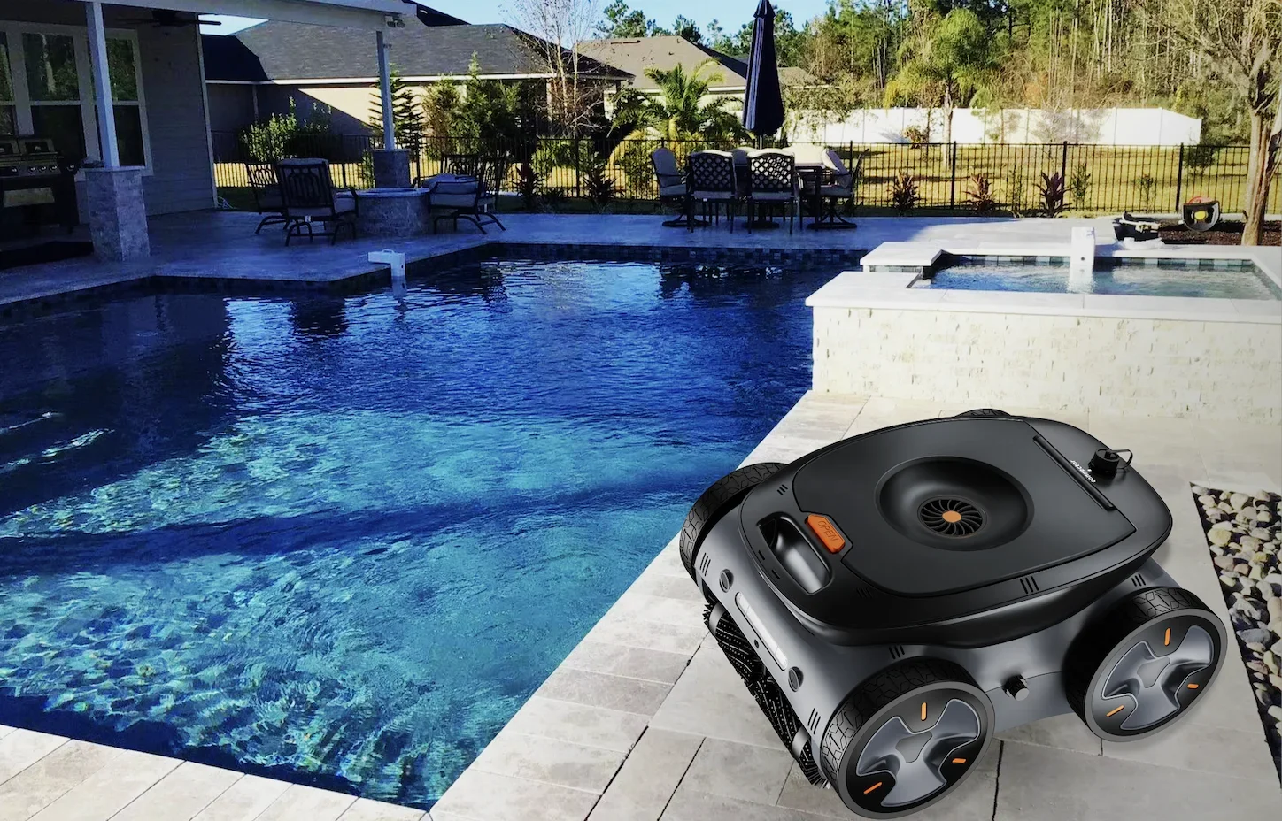 2024 Latest Robotic Pool Cleaner Cordless cleaning one-botton automatic robotic cleaning robot