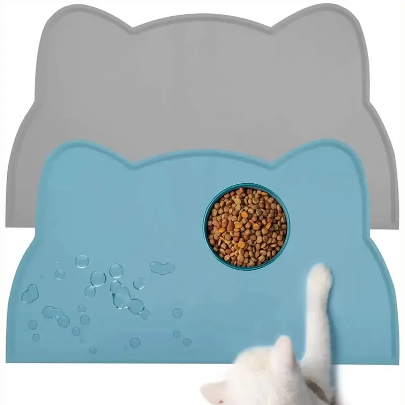 Silicone Pet Feeding Mat Floor Cats and Dog Rice Bowl Mop Floor Cleaning Supplies Accessories Watering Products Home Garden