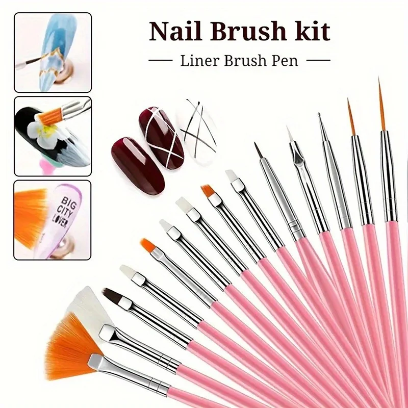 22 stks/set Professionele Graveren Pen Puntjes Pen Gereedschap Nail Art Kit voor Nail Art DIY Palet Display Manicure Tool accessoires