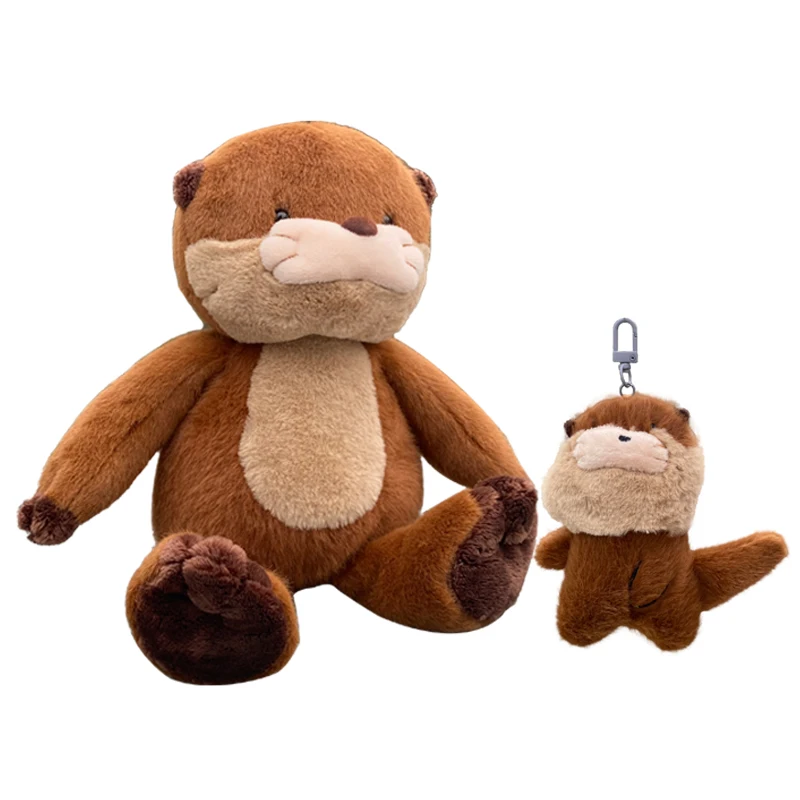 Simulación de nutria, figura de acción, colgante, juguete de peluche, Anime, realista, suave, Ermine Otter, dibujos animados, regalo de Navidad
