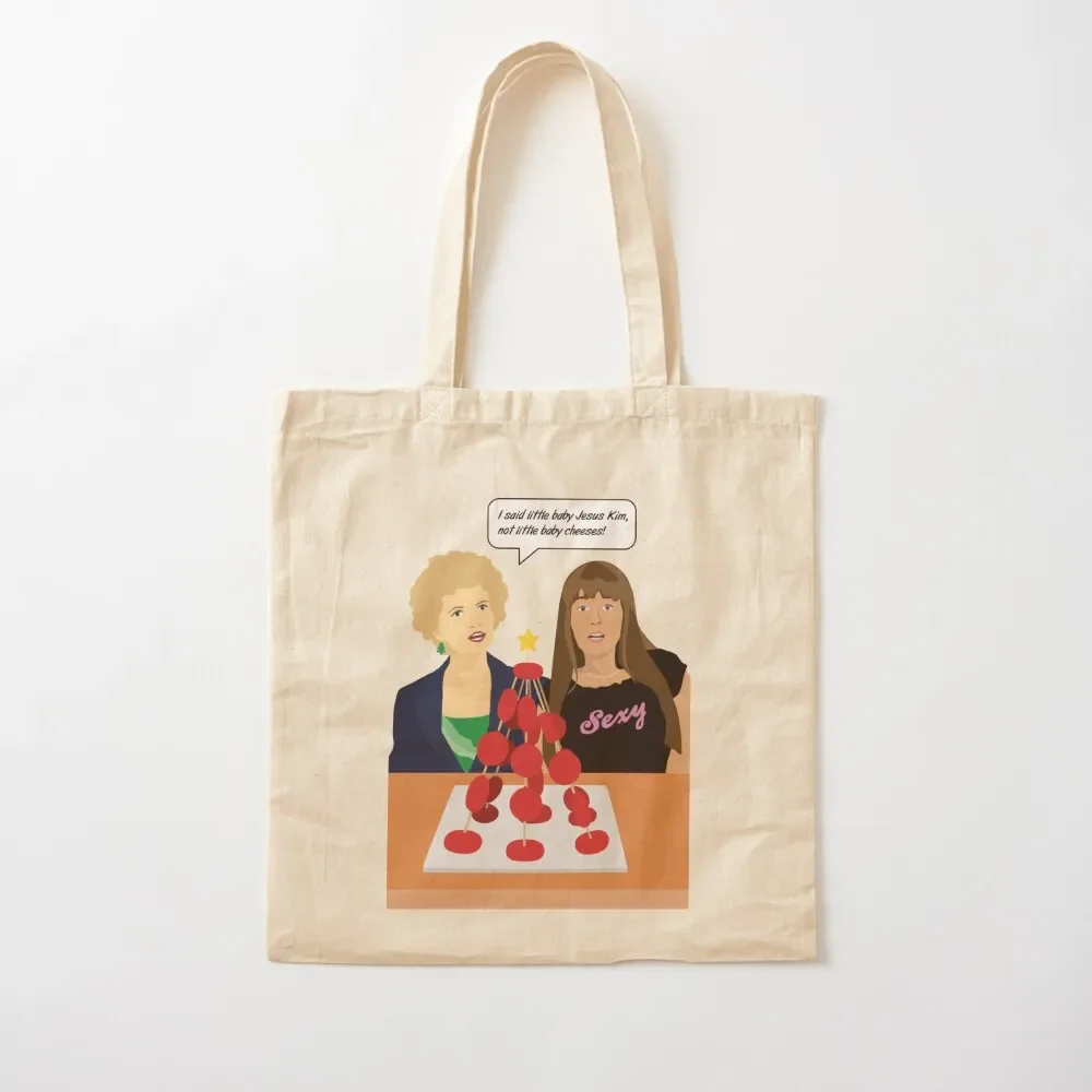 

Kath & Kim Christmas T-Shirt Little Baby Cheeses Tote Bag Women's shopping bag bag luxury women foldable reusable