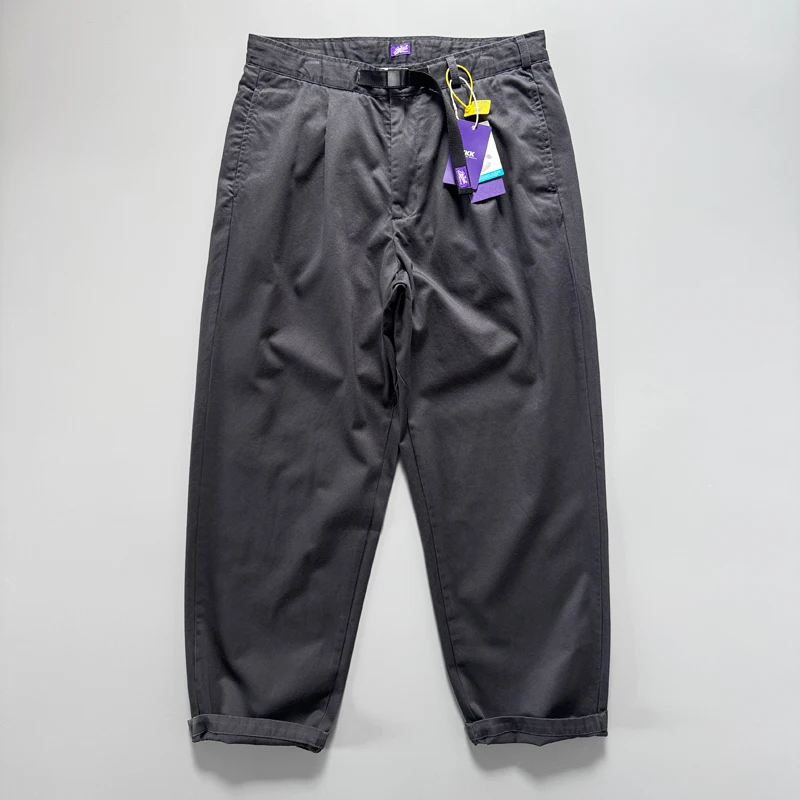 

25SS Spring Summer Thin Lightweight 100% Cotton Tapered Pants - Relaxed Wide-Leg Casual Trousers for Men Cityboy