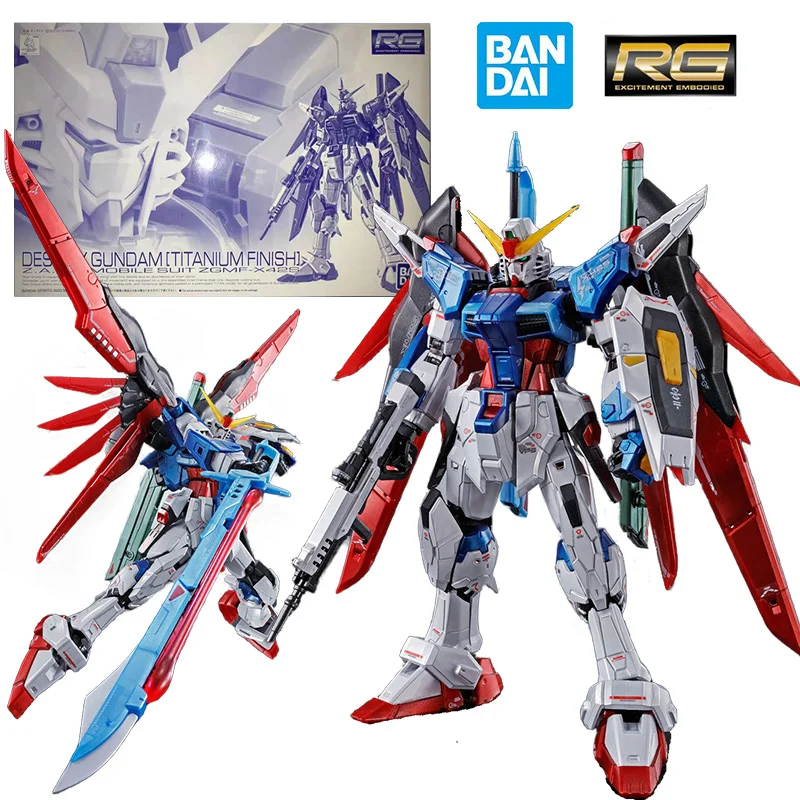 

Bandai Namco PB RG Destiny Gundam Titanium Finish 1/144 14Cm Anime Original Action Figure Model Kit Toy Birthday Gift Collection