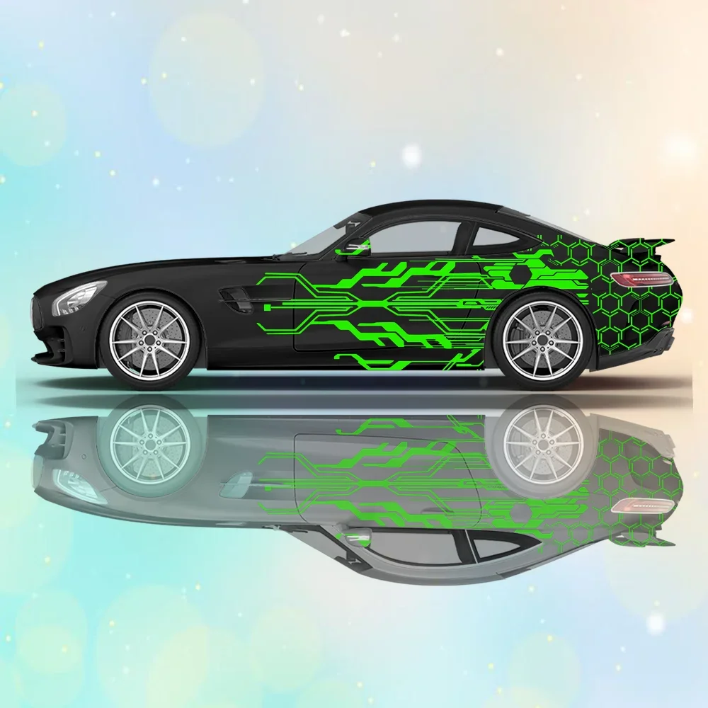 

Mechanical Graphics Group Car Vinyl Wrap Decal Self-adhesive Anti Scratch Sticker Suitable for Trucks SUV Decor Auto Accessories