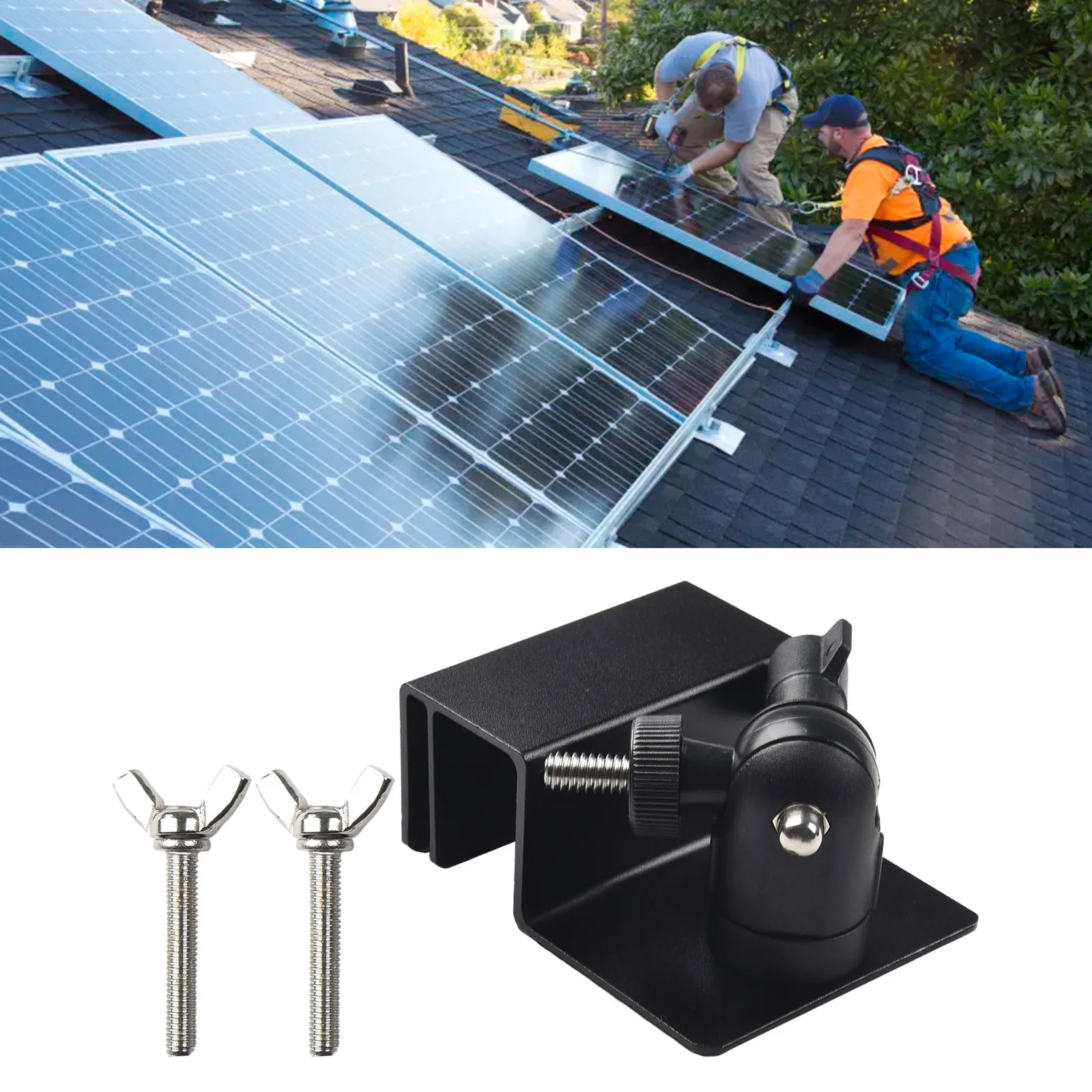 Flexible Positioning, 360 degree Swivel and 180 degree Tilt, Gutter MountBracket for Security Cameras, Easy Angle Adjustment