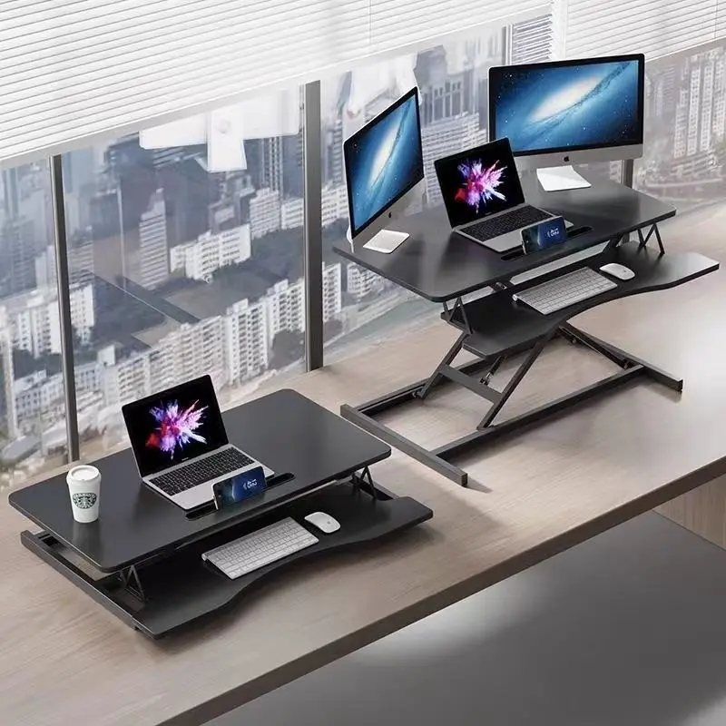Height Adjustable Standing Computer Desk Foldable Portable Laptop Desktop Riser Home Office Gaming Ergonomic Gaming Desk