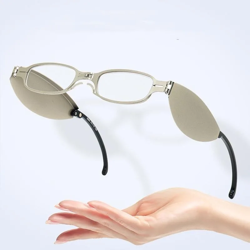 

2023 Mini Pocket Folding Reading Glasses Unisex Portable Compact Anti-Blue Light Readers Eyewear With Original Case