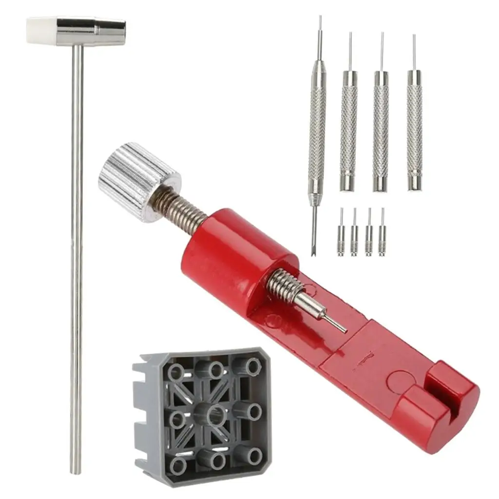 11pcs Lots Watchmaker Watch Repair Adjust Resize Tool Kits Remover Hammer Pins