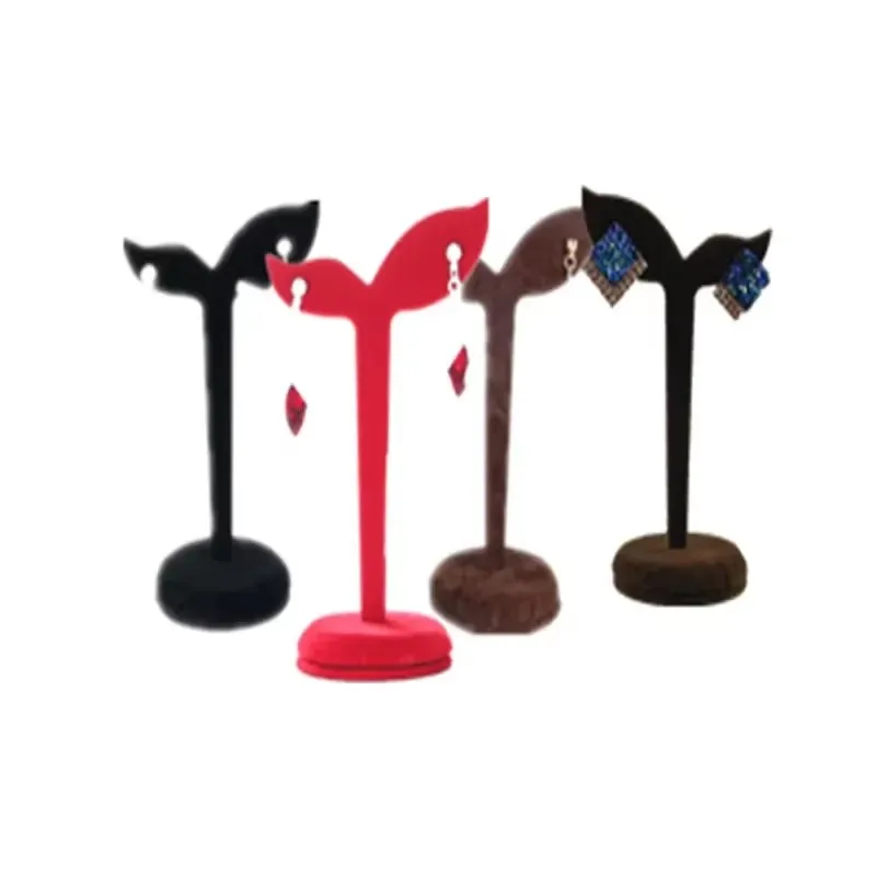Velvet Earring Display Stand Props Stud Earrings Holder Rack Storage