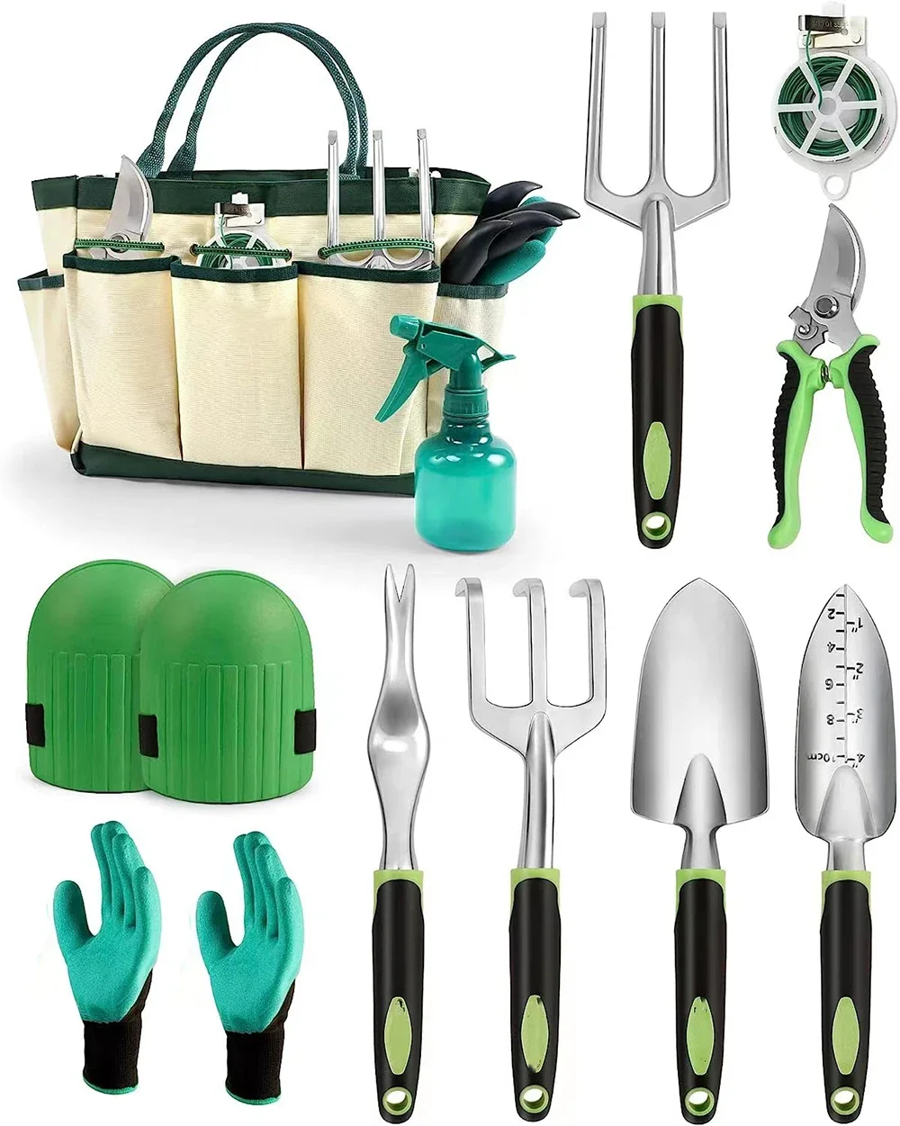 Garden Tool Set Garden Bag With Trowel Cultivator Hand Rake Transplant Trowel Gardening Gloves For Weeding Loosening Soil
