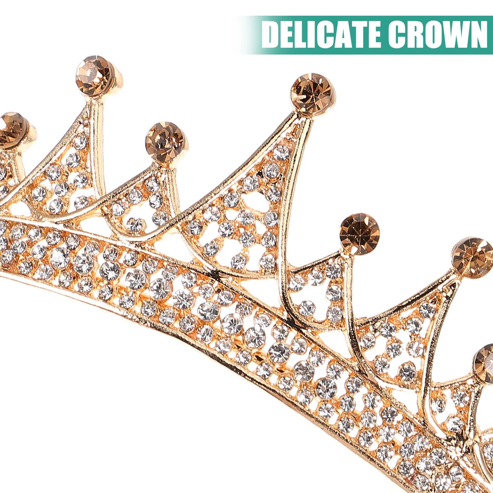 

Crystal Bridal Crown Headband Gold Plated Wedding Tiara Bride Hair Accessory Wedding Crystal Headband Birthday Tiara
