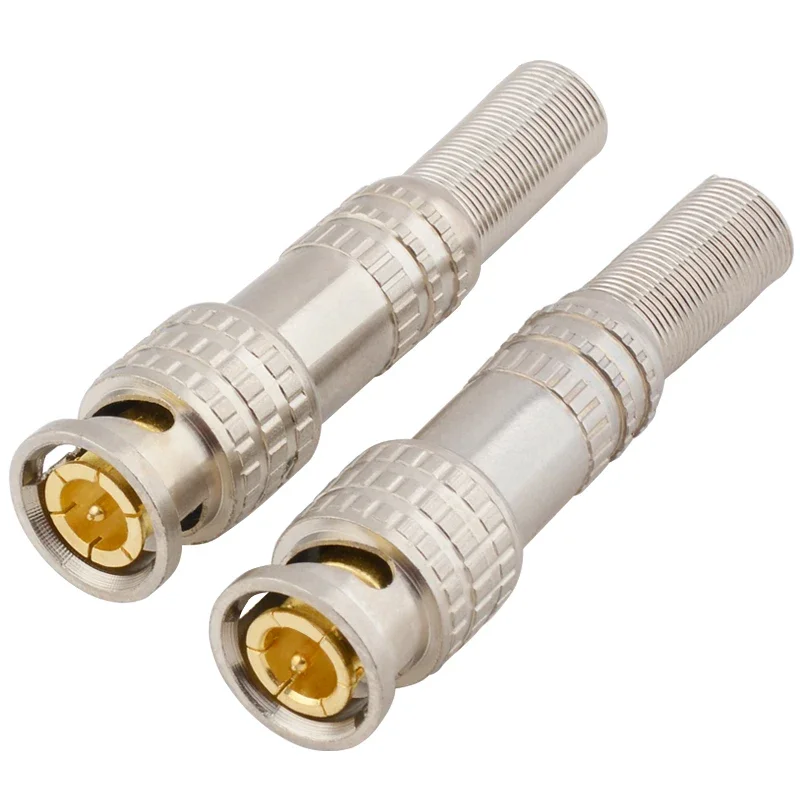 

5pcs Gold plated monitoring 75-5 American style video cable connector without BNC head Q9 head video head (copper pin)