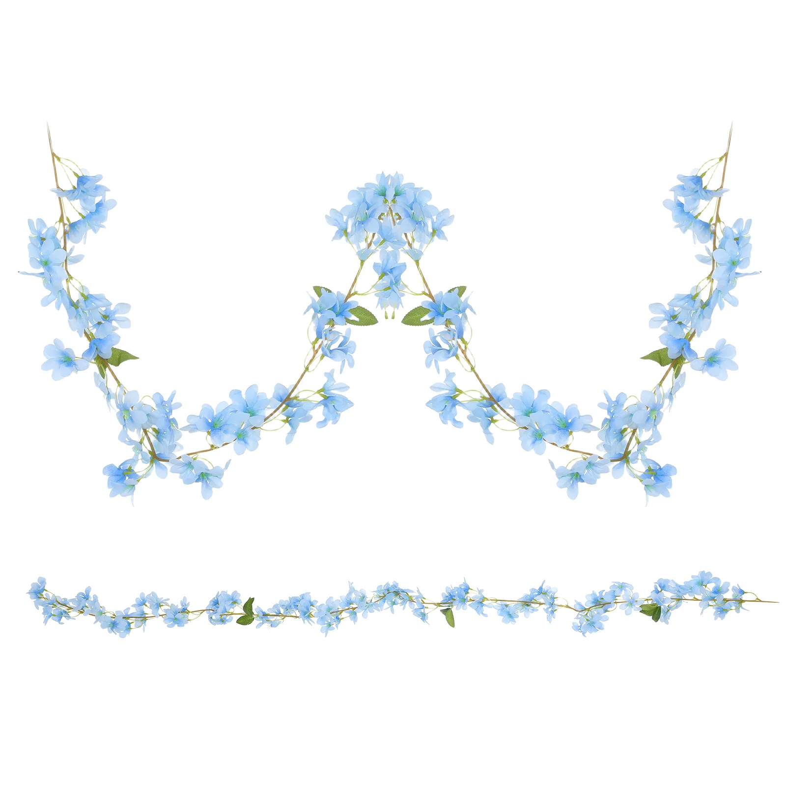 

2Pcs Artificial Hanging Flower Vine Simulated Silk Garland Wedding Decoration Faux Floral Home Room Garden Party Decor