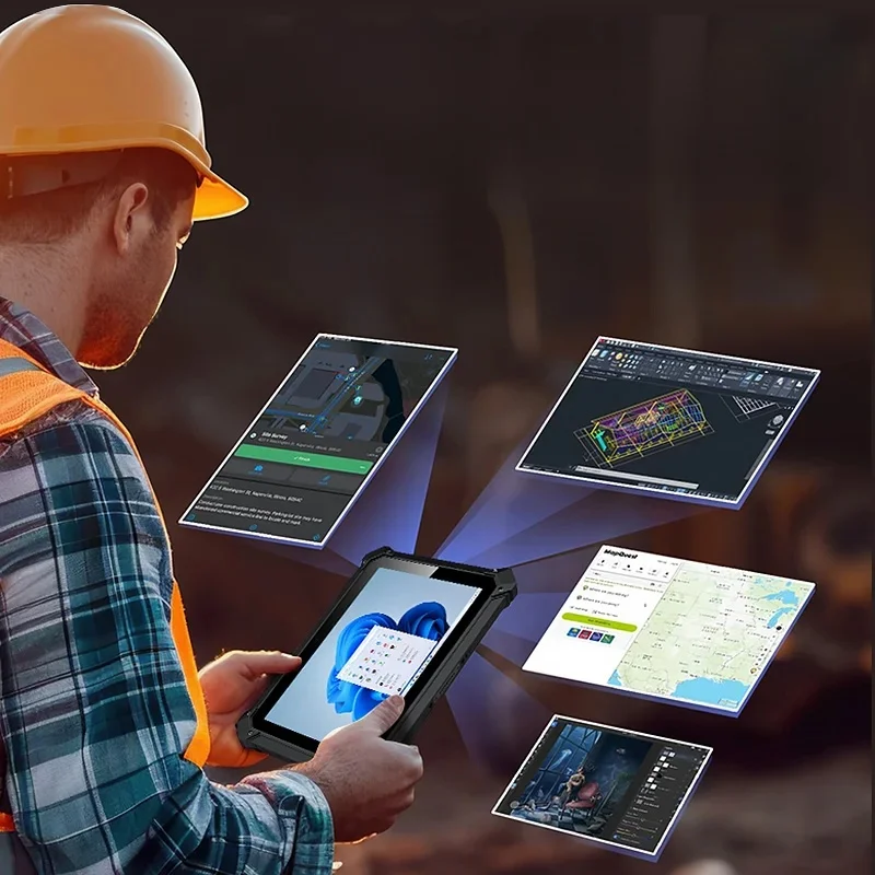 تابلت Windows 11 متين 16 + 512 جيجابايت ذاكرة أكبر واي فاي اختياري 2D الماسح الضوئي بصمة UHF Rfid اللوحي الصناعي