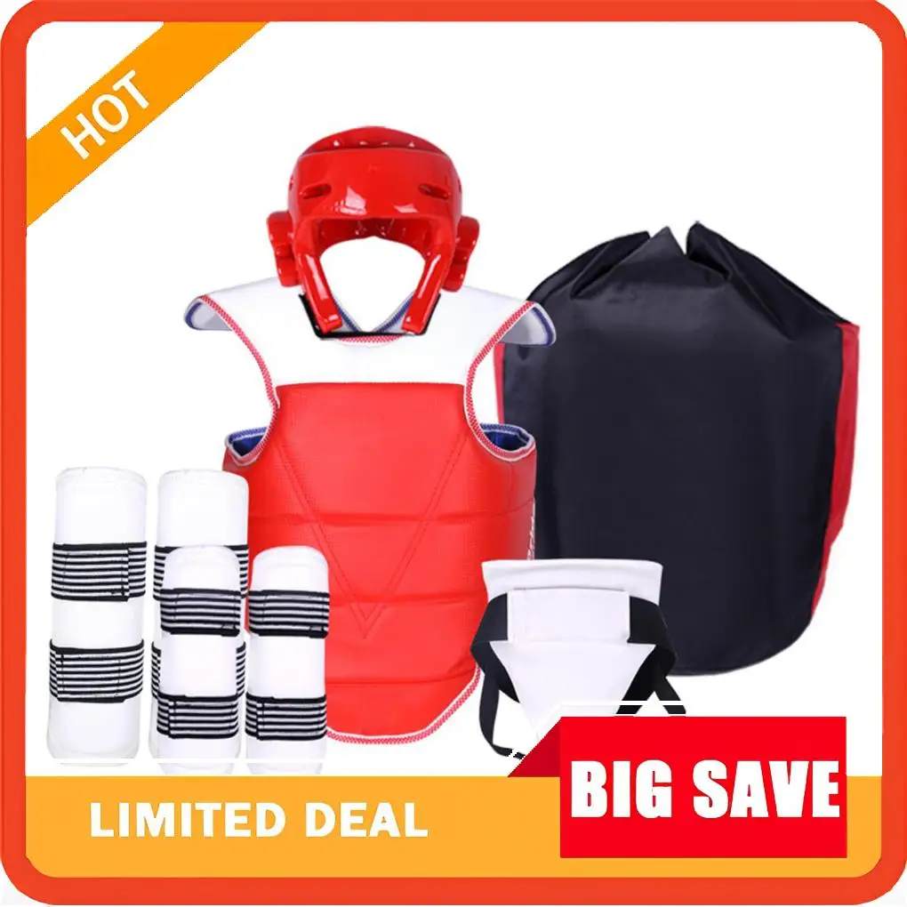 Professional Training Equipment Karate Sparring Gear Set Comes With Shin Guards Arm Guards And Headgear Set Includes