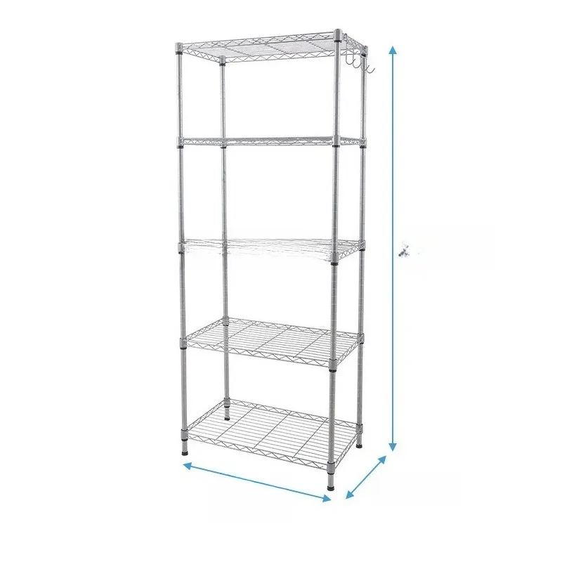 

Storage rack Modern minimalist style home storage rack Five-layer economical powder spraying high load-bearing home rack