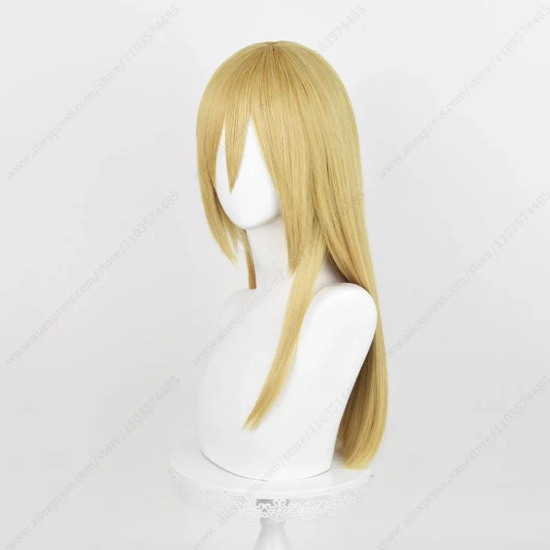 히스토리아 레이스 코스프레 가발 50cm 긴 황금 내열성 합성 머리카락