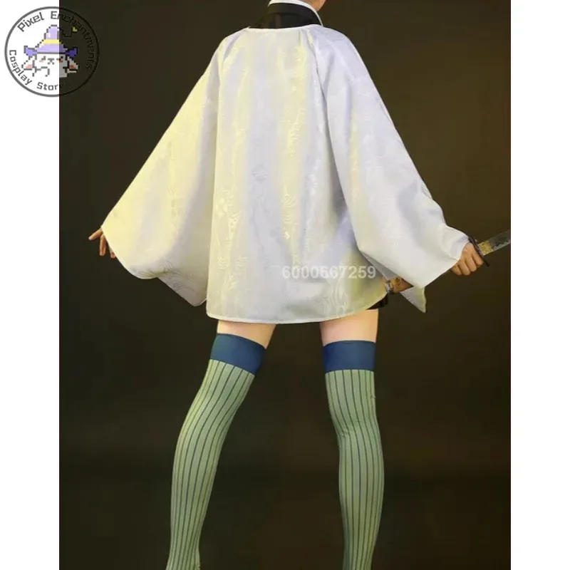 Anime demon slayers kimetsu não yaiba kanroji mitsuri cosplay trajes kisatsutai amor feminino sexy saia uniforme peruca dia das bruxas